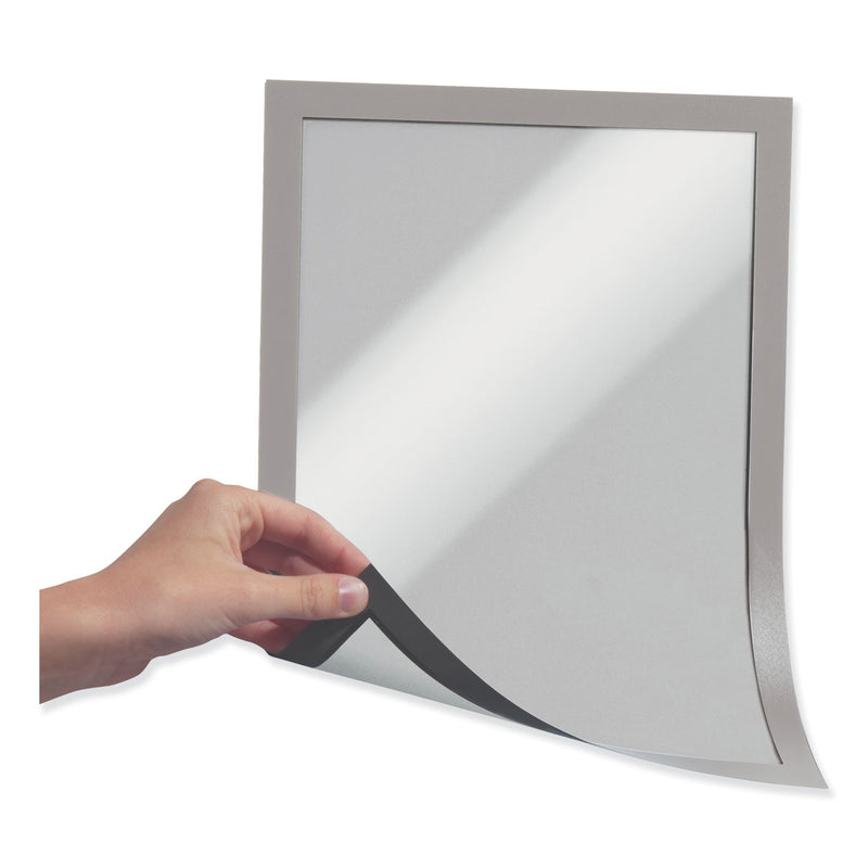Durable DURAFRAME Magnetic Sign Holder, 5.5 x 8.5, Silver Frame, 2/Pack