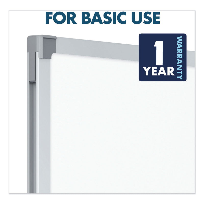 Mead Dry-Erase Board, Melamine Surface, 72 x 48, Silver Aluminum Frame