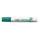 BIC Intensity Bold Tank-Style Dry Erase Marker, Broad Chisel Tip, Green, Dozen