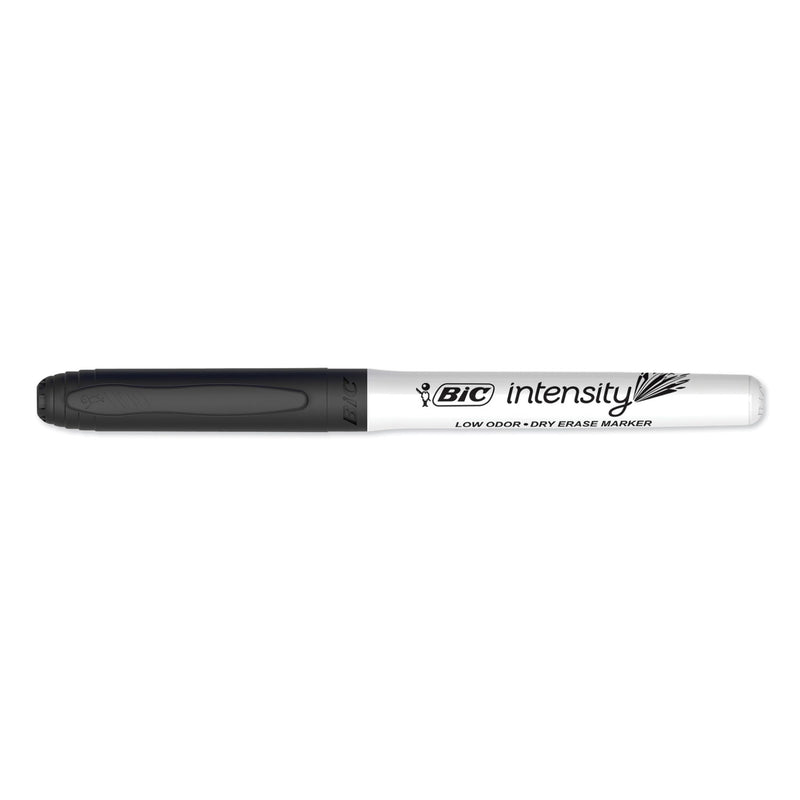 BIC Intensity Low Odor Fine Point Dry Erase Marker, Fine Bullet Tip, Black, Dozen