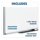 Mead Dry-Erase Board, Melamine Surface, 36 x 24, Silver Aluminum Frame