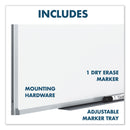 Mead Dry-Erase Board, Melamine Surface, 72 x 48, Silver Aluminum Frame