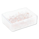 U Brands Fashion Sphere Push Pins, Plastic, Clear/Rose Gold, 0.44", 100/Pack