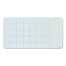 U Brands Cubicle Glass Dry Erase Undated Four Week Calendar Board, 23 x 12, White