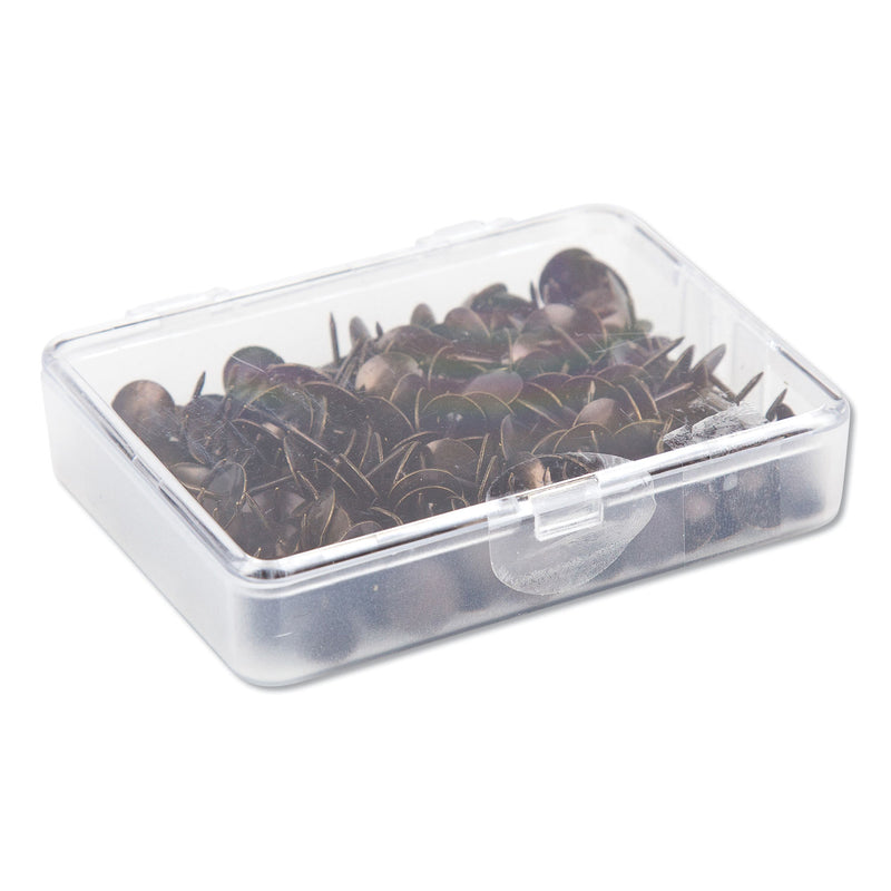 U Brands Fashion Metal Thumbtacks, Metal, Brass, 0.38", 200/Pack