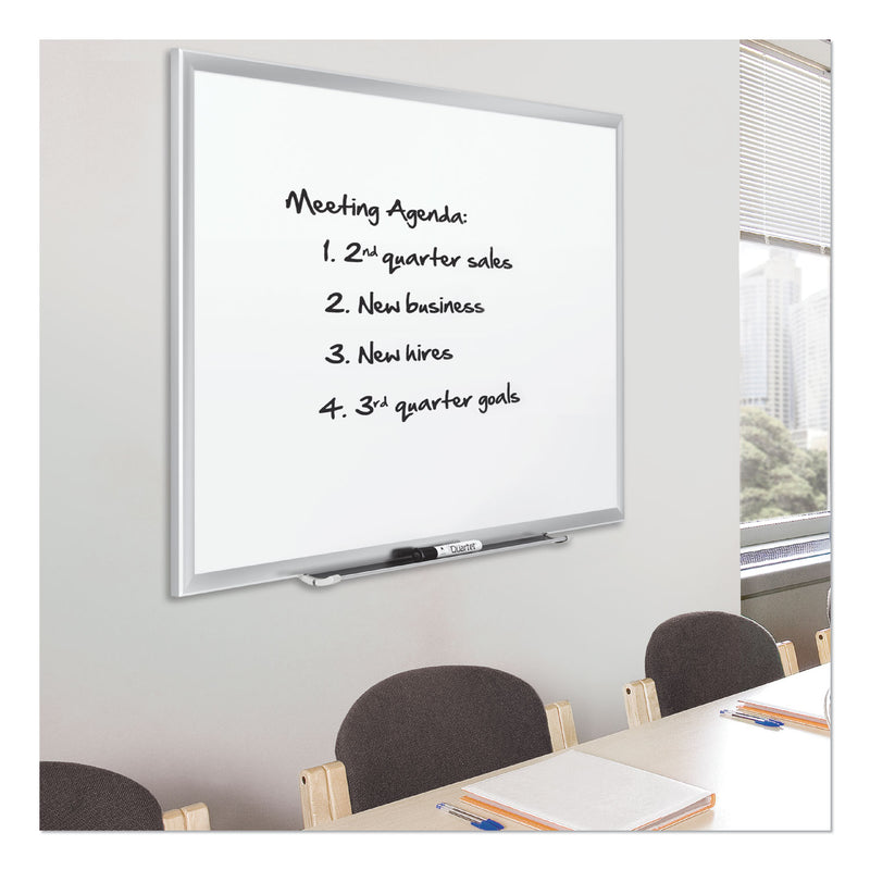 Quartet Classic Series Porcelain Magnetic Board, 60 x 36, White, Silver Aluminum Frame