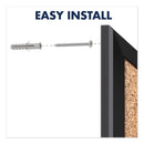 Quartet Classic Series Cork Bulletin Board, 48x36, Black Aluminum Frame