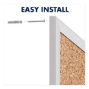 Quartet Classic Series Cork Bulletin Board, 60 x 36, Silver Aluminum Frame