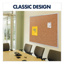 Quartet Classic Series Cork Bulletin Board, 24 x 18, Silver Aluminum Frame