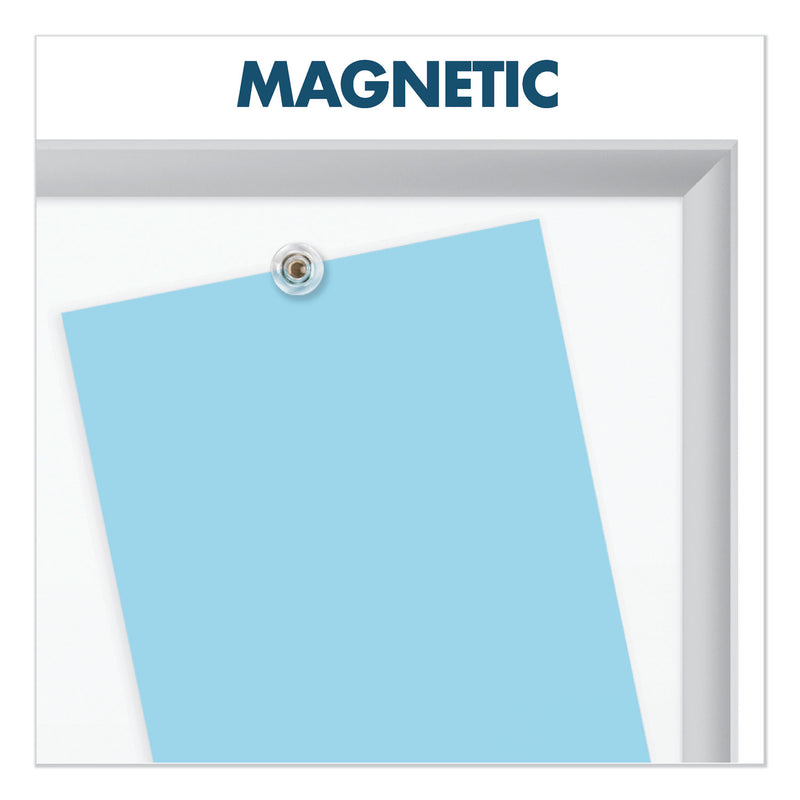 Quartet Classic Series Porcelain Magnetic Board, 48 x 36, White, Silver Alum. Frame