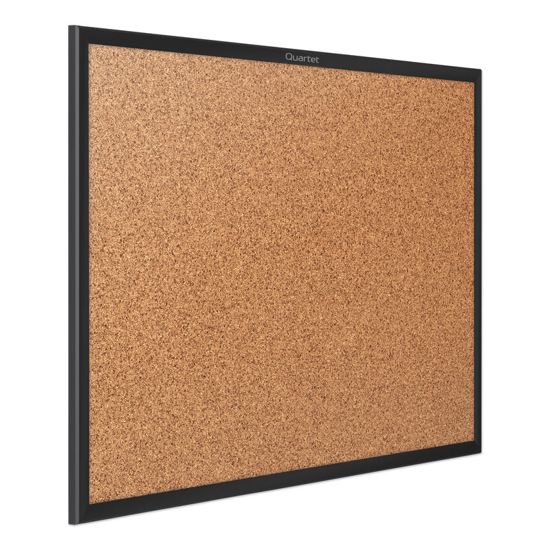 Quartet Classic Series Cork Bulletin Board, 36x24, Black Aluminum Frame