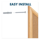 Quartet Bulletin/Dry-Erase Board, Melamine/Cork, 48 x 36, White/Brown, Oak Finish Frame