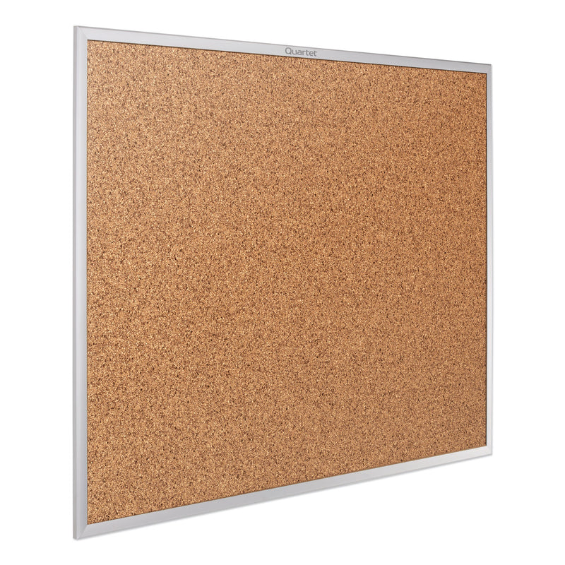 Quartet Classic Series Cork Bulletin Board, 60 x 36, Silver Aluminum Frame