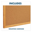 Quartet Bulletin/Dry-Erase Board, Melamine/Cork, 48 x 36, White/Brown, Oak Finish Frame
