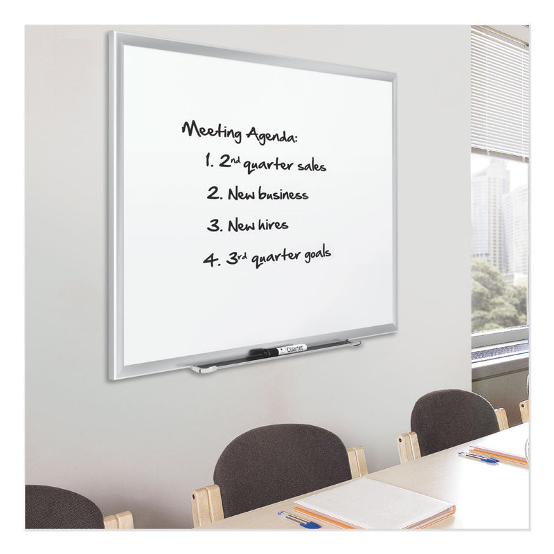 Quartet Classic Series Porcelain Magnetic Board, 96 x 48, White, Silver Aluminum Frame