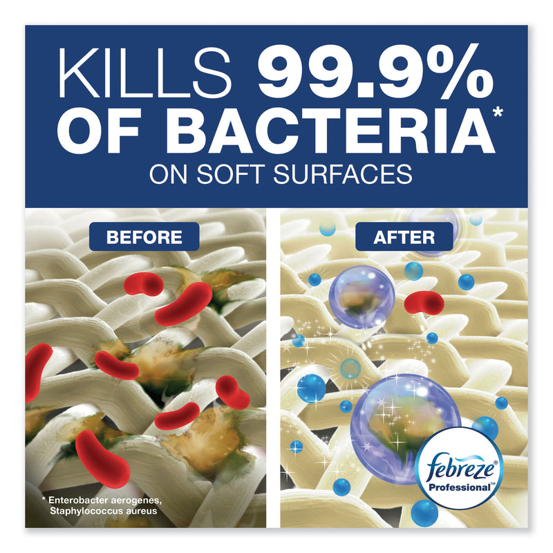 Febreze Professional Sanitizing Fabric Refresher, Light Scent, 1 gal Bottle, Ready to Use, 3/Carton