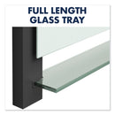 Quartet Evoque Magnetic Glass Marker Board with Black Aluminum Frame, 74 x 42, White