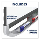 Quartet Prestige 2 DuraMax Magnetic Porcelain Whiteboard, 72 x 48, Graphite Frame