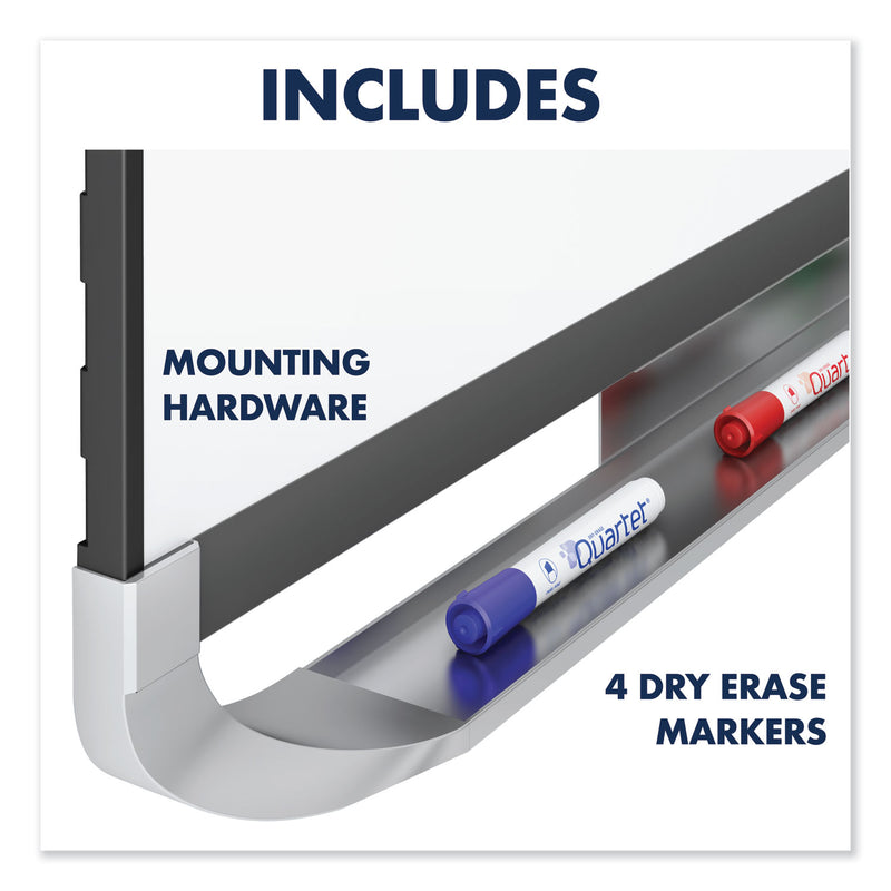 Quartet Prestige 2 DuraMax Magnetic Porcelain Whiteboard, 72 x 48, Graphite Frame