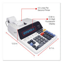Sharp EL1197PIII Two-Color Printing Desktop Calculator, Black/Red Print, 4.5 Lines/Sec