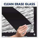 Quartet Infinity Black Glass Magnetic Marker Board, 48 x 36