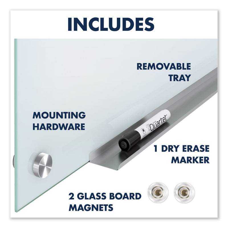 Quartet Infinity Magnetic Glass Marker Board, 24 x18, White