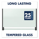 Quartet Evoque Magnetic Glass Marker Board with Black Aluminum Frame, 74 x 42, White