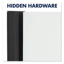 Quartet Evoque Magnetic Glass Marker Board with Black Aluminum Frame, 74 x 42, White