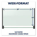 Quartet Evoque Magnetic Glass Marker Board with Black Aluminum Frame, 74 x 42, White