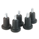 Master Caster High Profile Bell Glides, Grip Ring Type B Stem, 2.19" x 2.31" Glide, Matte Black, 5/Set