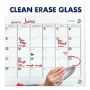 Quartet Infinity Magnetic Glass Calendar Board, 48 x 36