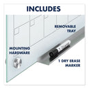 Quartet Infinity Magnetic Glass Calendar Board, 48 x 36