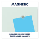 Quartet InvisaMount Magnetic Glass Marker Board, Frameless, 50" x 28", White Surface