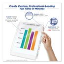 Avery Print and Apply Index Maker Clear Label Sheet Protector Dividers with White Tabs, 8-Tab, 11 x 8.5, Clear, 1 Set