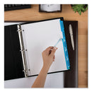 Avery Print and Apply Index Maker Clear Label Dividers, 5-Tab, Color Tabs, 11 x 8.5, White, Blue Tabs, 5 Sets