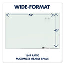 Quartet Element Framed Magnetic Glass Dry-Erase Boards, 74" x 42", Aluminum Frame