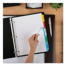 Avery Print and Apply Index Maker Clear Label Dividers, 5-Tab, Color Tabs, 11 x 8.5, White, Traditional Color Tabs, 5 Sets