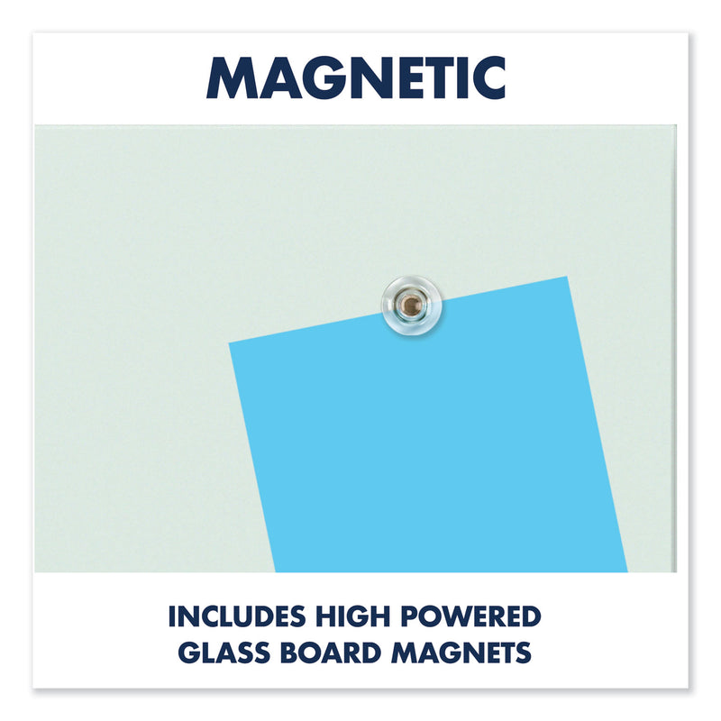 Quartet InvisaMount Magnetic Glass Marker Board, Frameless, 74" x 42", White Surface