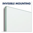 Quartet InvisaMount Magnetic Glass Marker Board, Frameless, 50" x 28", White Surface