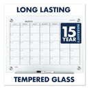 Quartet Infinity Magnetic Glass Calendar Board, 36 x 24