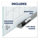 Quartet Infinity Magnetic Glass Calendar Board, 36 x 24