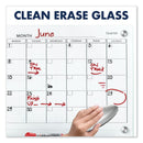 Quartet Infinity Magnetic Glass Calendar Board, 36 x 24