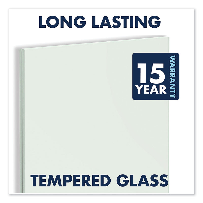 Quartet Desktop Magnetic Glass Dry-Erase Panel, 23" x 17", White