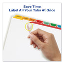 Avery Print and Apply Index Maker Clear Label Dividers, 8-Tab, Color Tabs, 11 x 8.5, White, Traditional Color Tabs, 5 Sets
