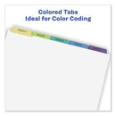 Avery Print and Apply Index Maker Clear Label Dividers, 5-Tab, Color Tabs, 11 x 8.5, White, Contemporary Color Tabs, 5 Sets