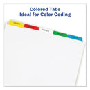 Avery Print and Apply Index Maker Clear Label Dividers, 5-Tab, Color Tabs, 11 x 8.5, White, Traditional Color Tabs, 25 Sets