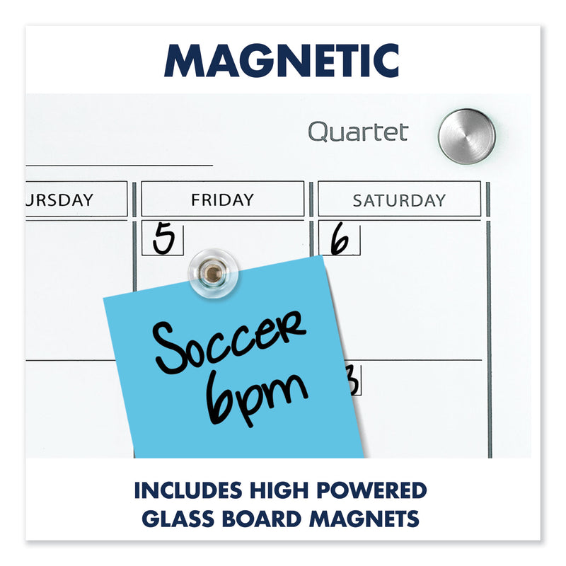 Quartet Infinity Magnetic Glass Calendar Board, 36 x 24