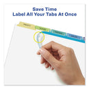 Avery Print and Apply Index Maker Clear Label Dividers, 5-Tab, Color Tabs, 11 x 8.5, White, Contemporary Color Tabs, 25 Sets
