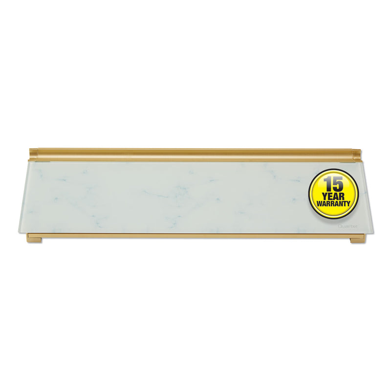 Quartet Glass Dry Erase Desktop Computer Pad, 18 x 6, Marble
