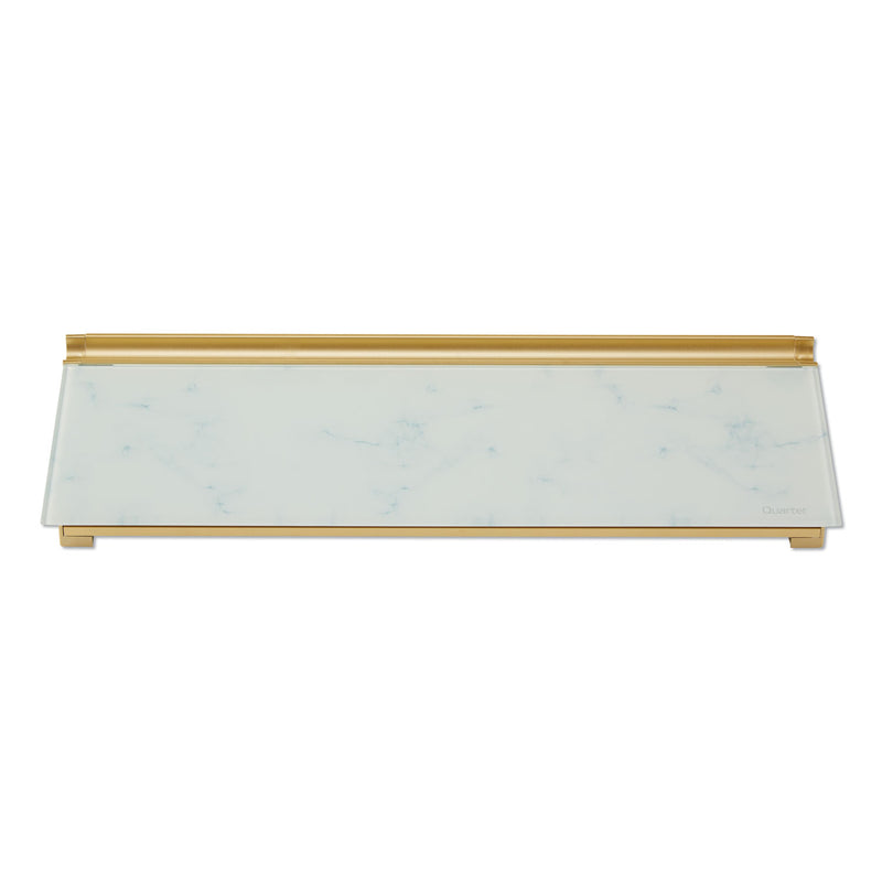 Quartet Glass Dry Erase Desktop Computer Pad, 18 x 6, Marble